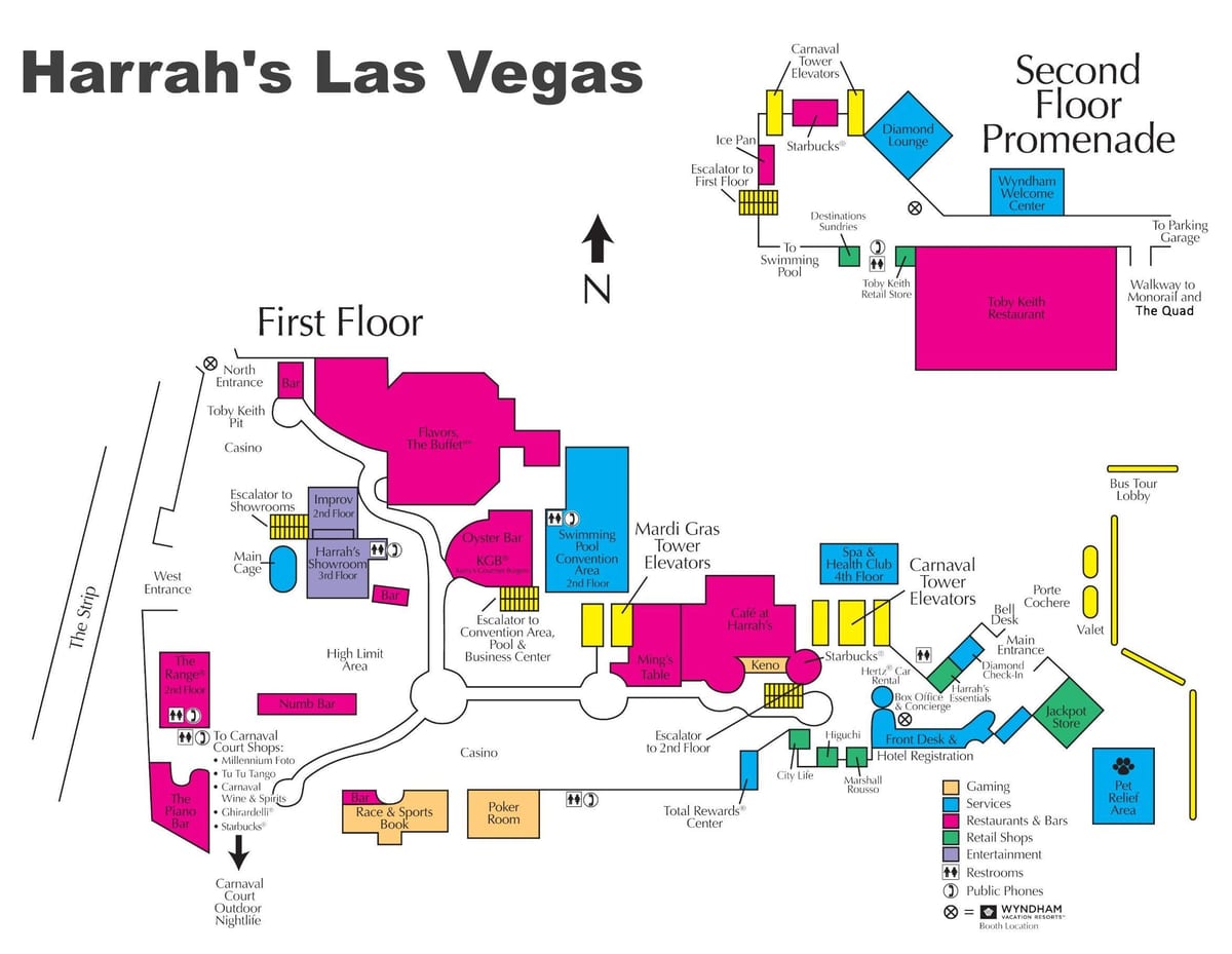 térkép Harrah ' s Las Vegas