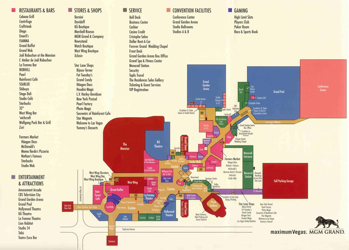 térkép MGM grand Las Vegas