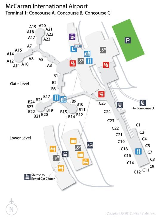 térkép Las Vegas-i repülőtér