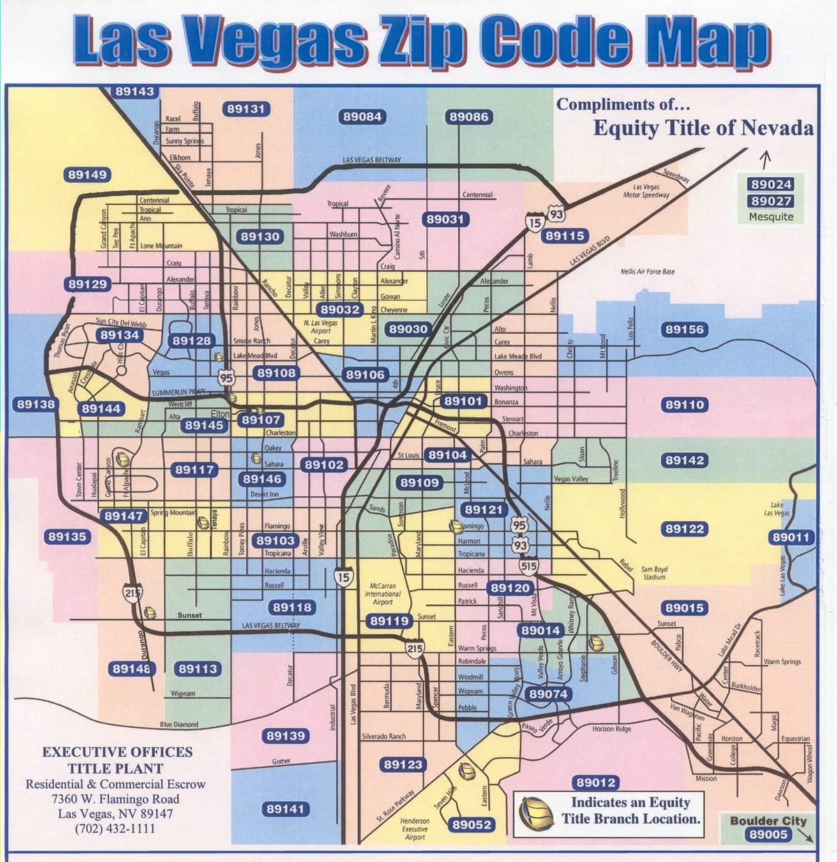 irányítószám térkép Las Vegas