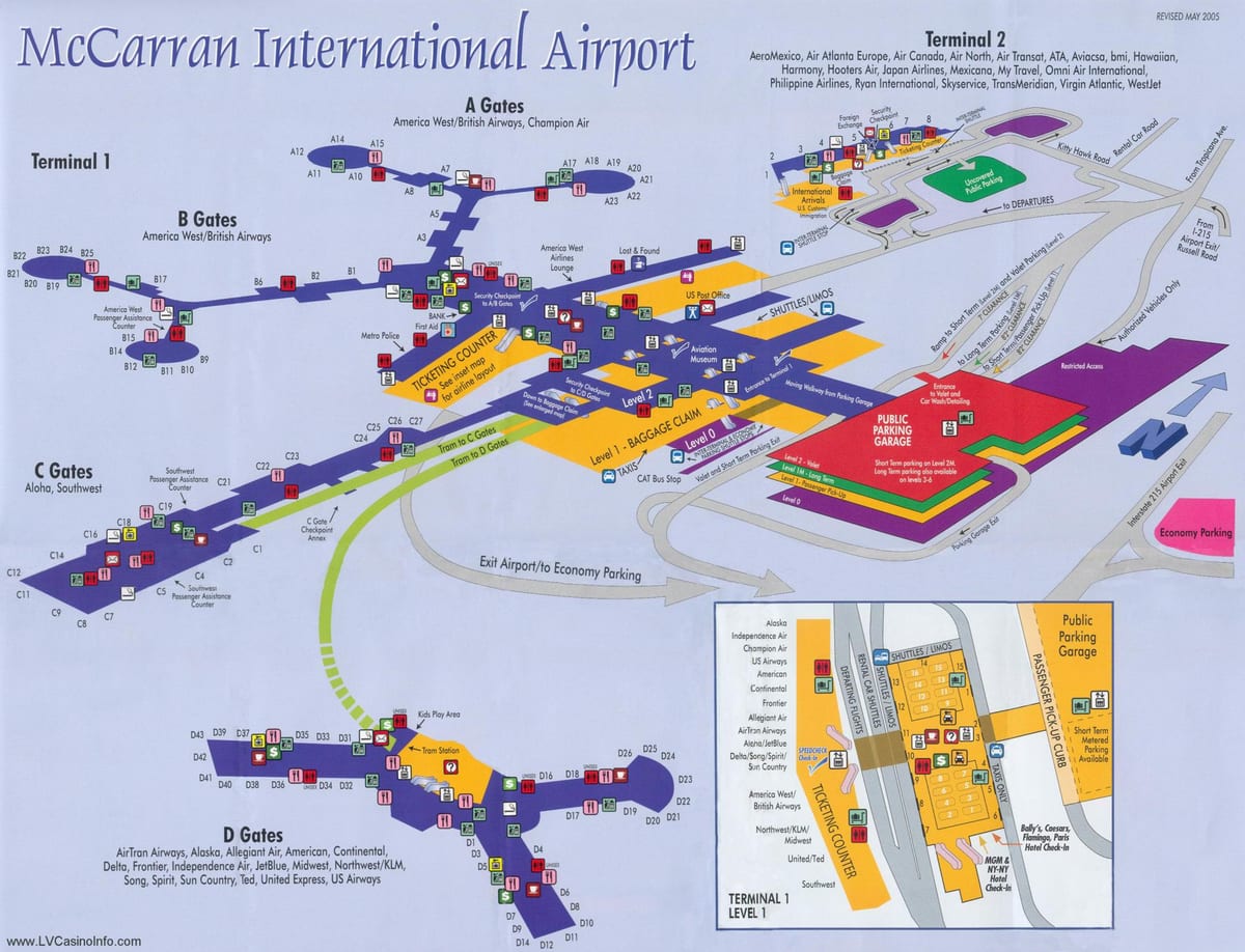 térkép McCarran repülőtér