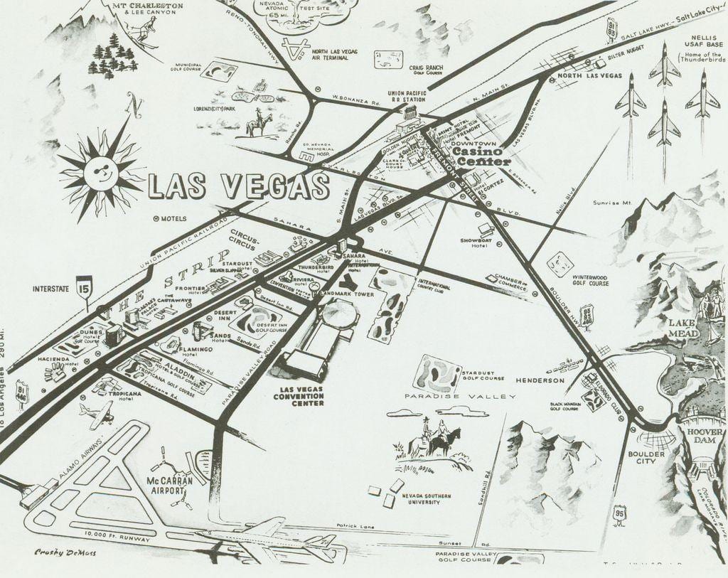old Las Vegas strip térkép