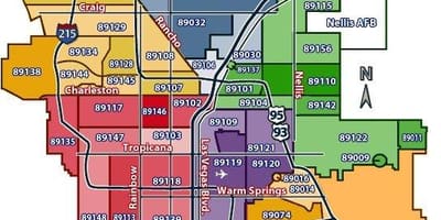 Las Vegas térkép irányítószám