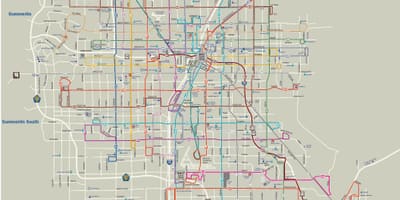 Las Vegas-busz útvonal térkép