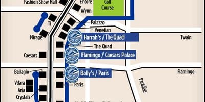 Térkép Las Vegas villamos