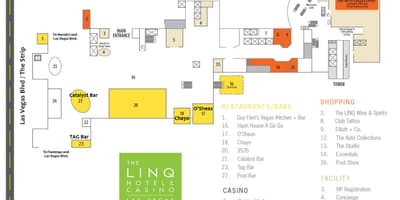 Térkép a Linq Las Vegas